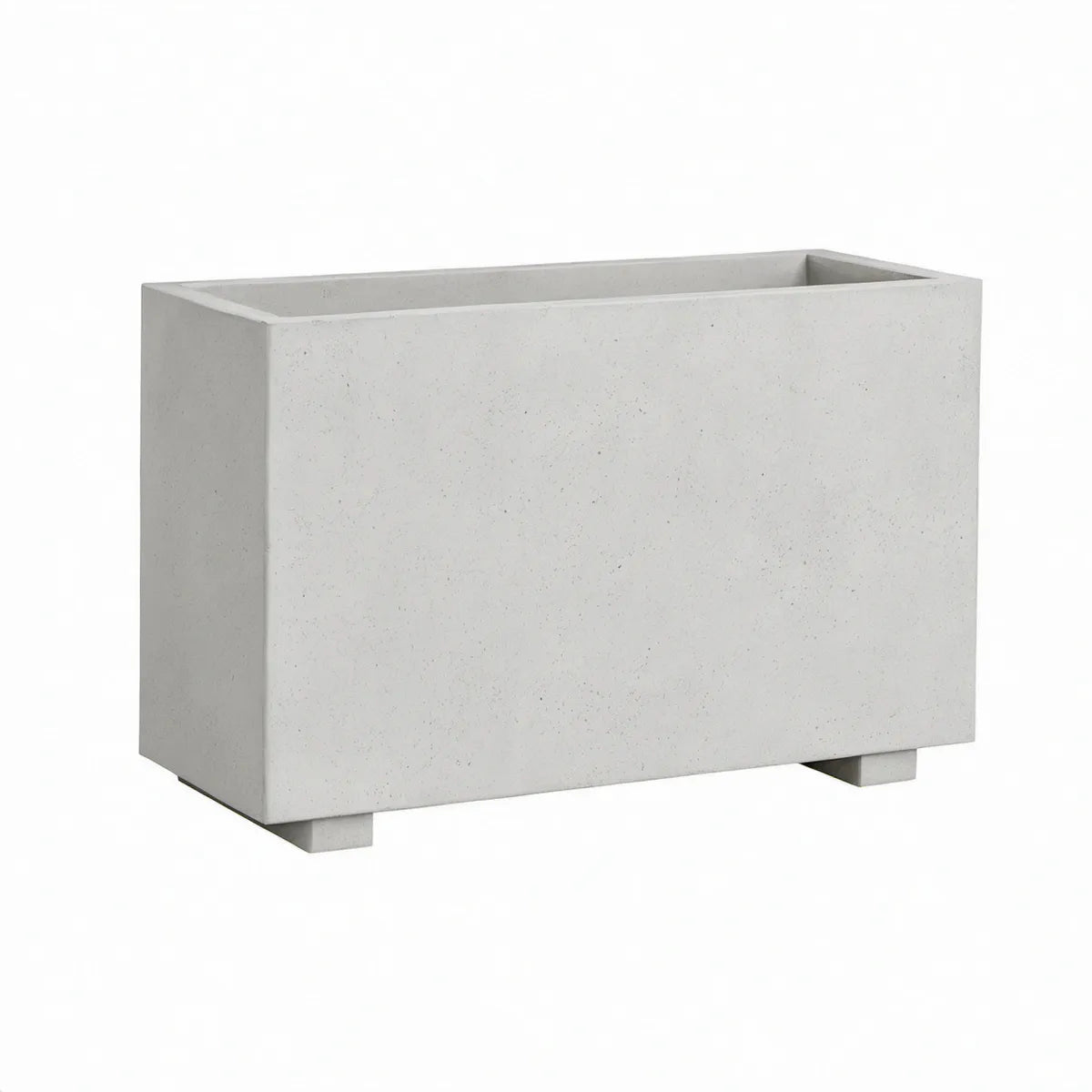 Light Gray Fiber-Reinforced Concrete Rectangular Planter Box, 31.50 x 11.81 x 23.62 in